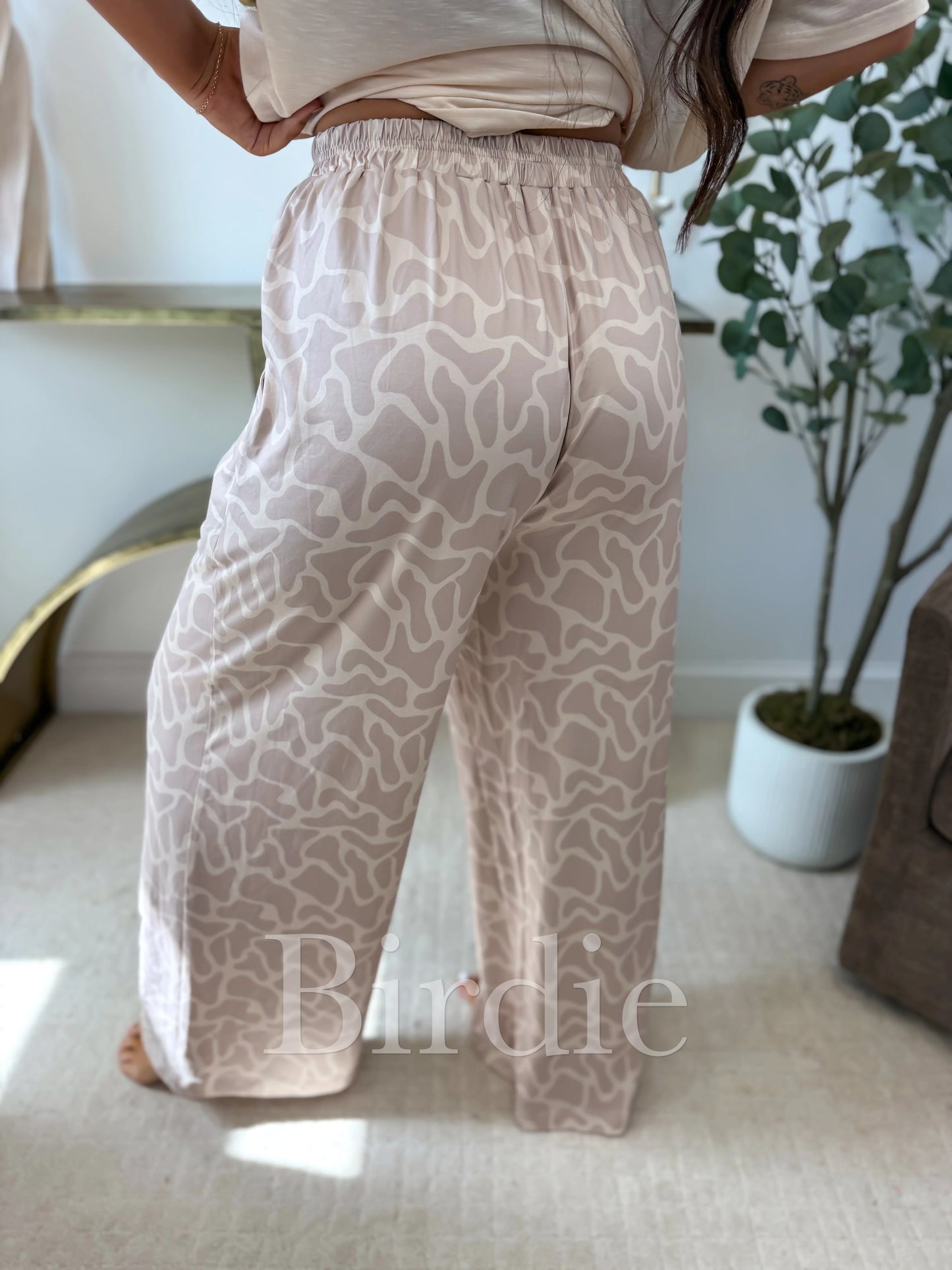 PREORDER - Birdie Flowy Wide Leg Pants - Bare Marsh Camo