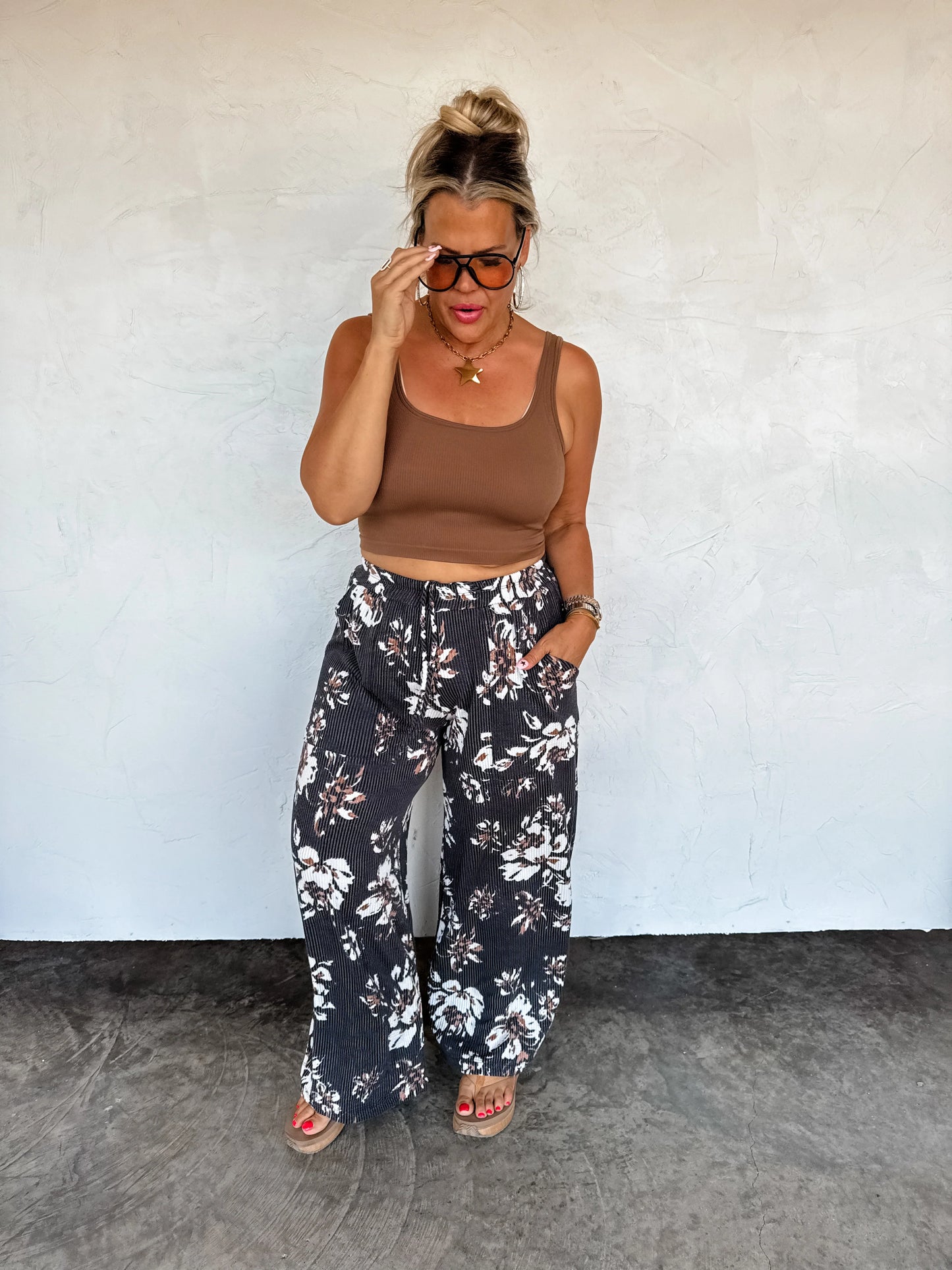 Haddie Floral Wide Leg Pants