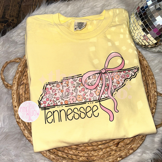 Tennessee Floral Coquette Comfort Colors Tee