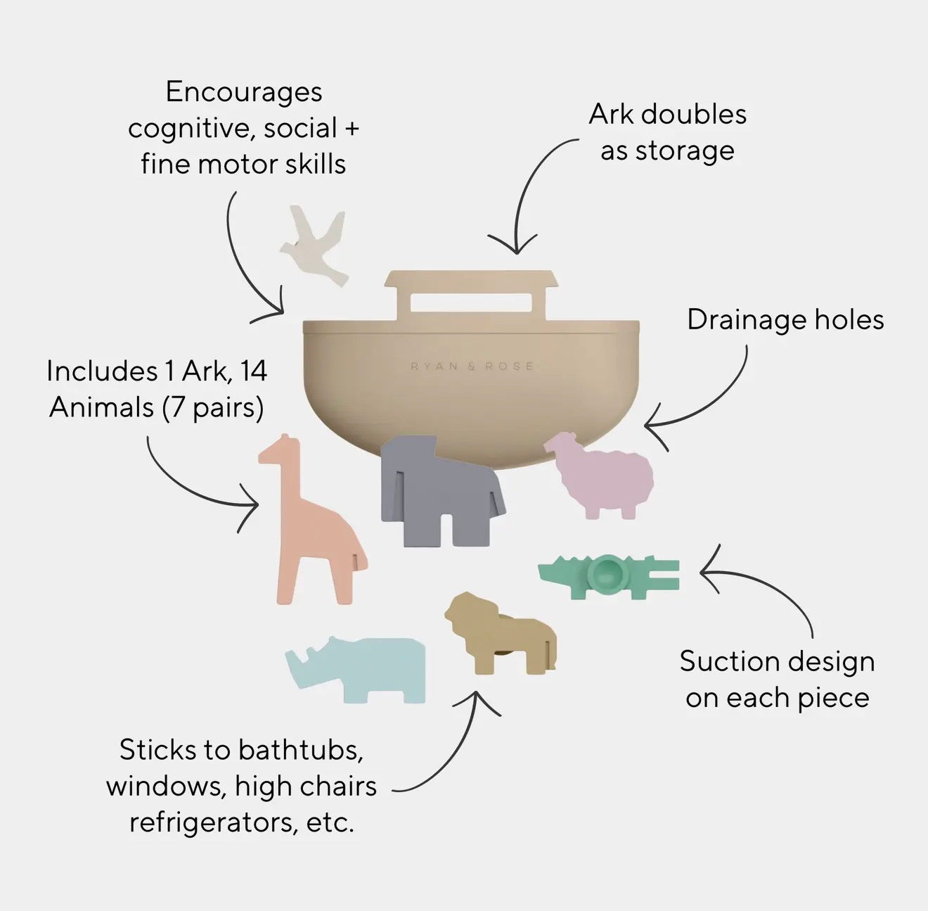 Noah’s Ark Suction Toy