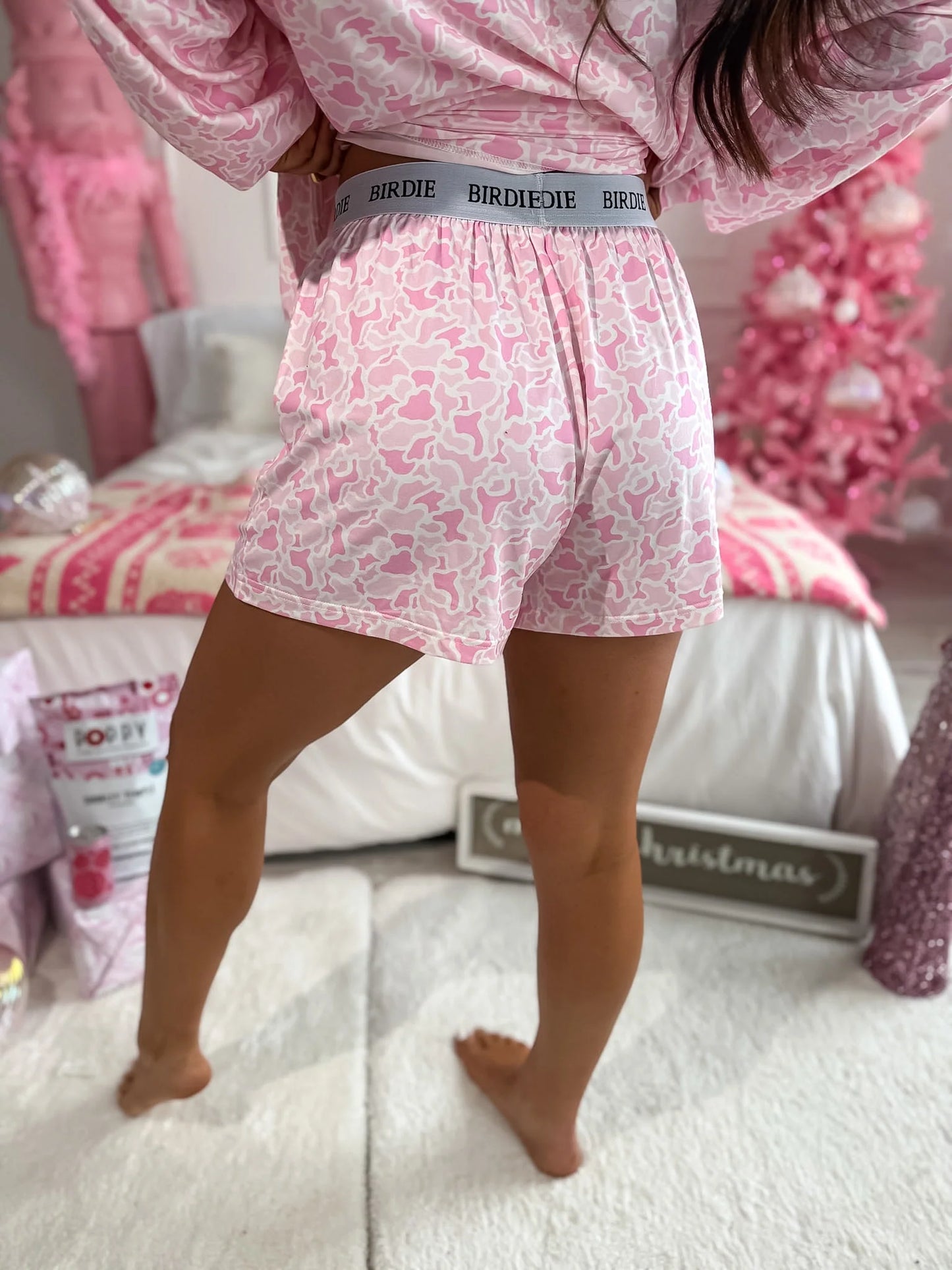 BIRDIE PREORDER - Two Piece Long Sleeve Boxer Set - Sugar Bloom Duck Camo