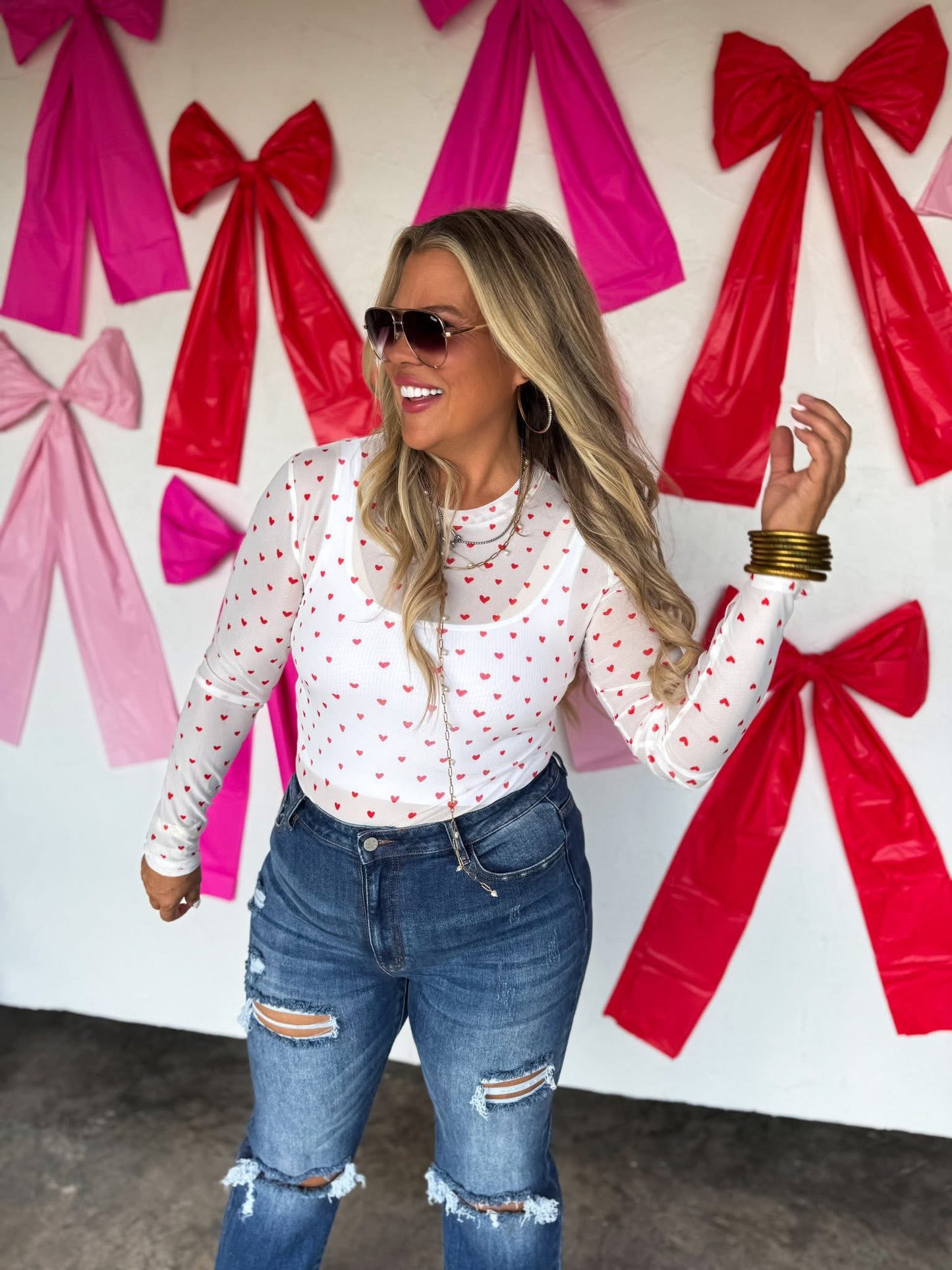 PREORDER - Valentine’s Dress It Up Mesh Tops