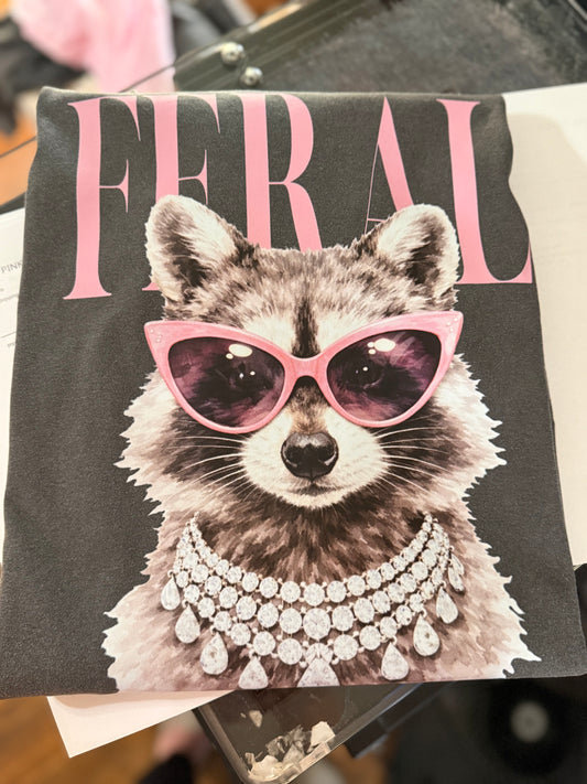 Feral Raccoon Comfort Colors Tee