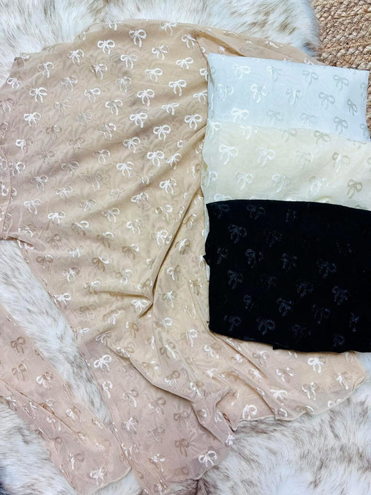 Lace Bow Top