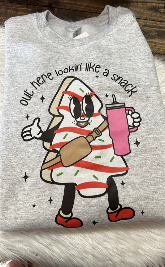 Out Here Lookin Like a Snack Graphic Sweatshirt