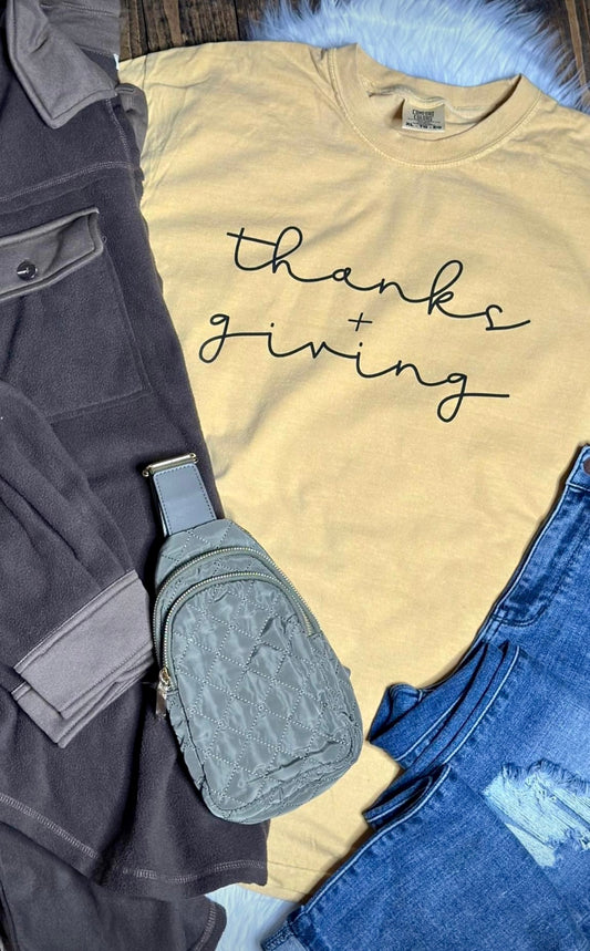 Thanks + Giving Comfort Colors Graphic Tee