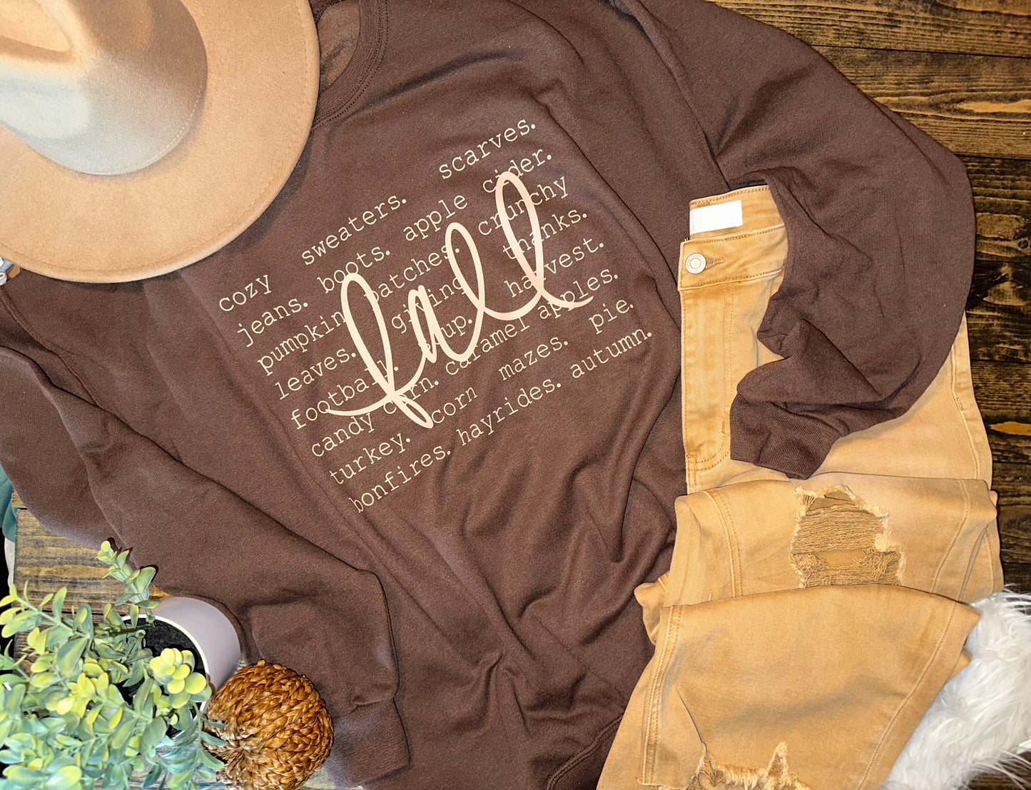 Fall Words Graphic Sweatshirt