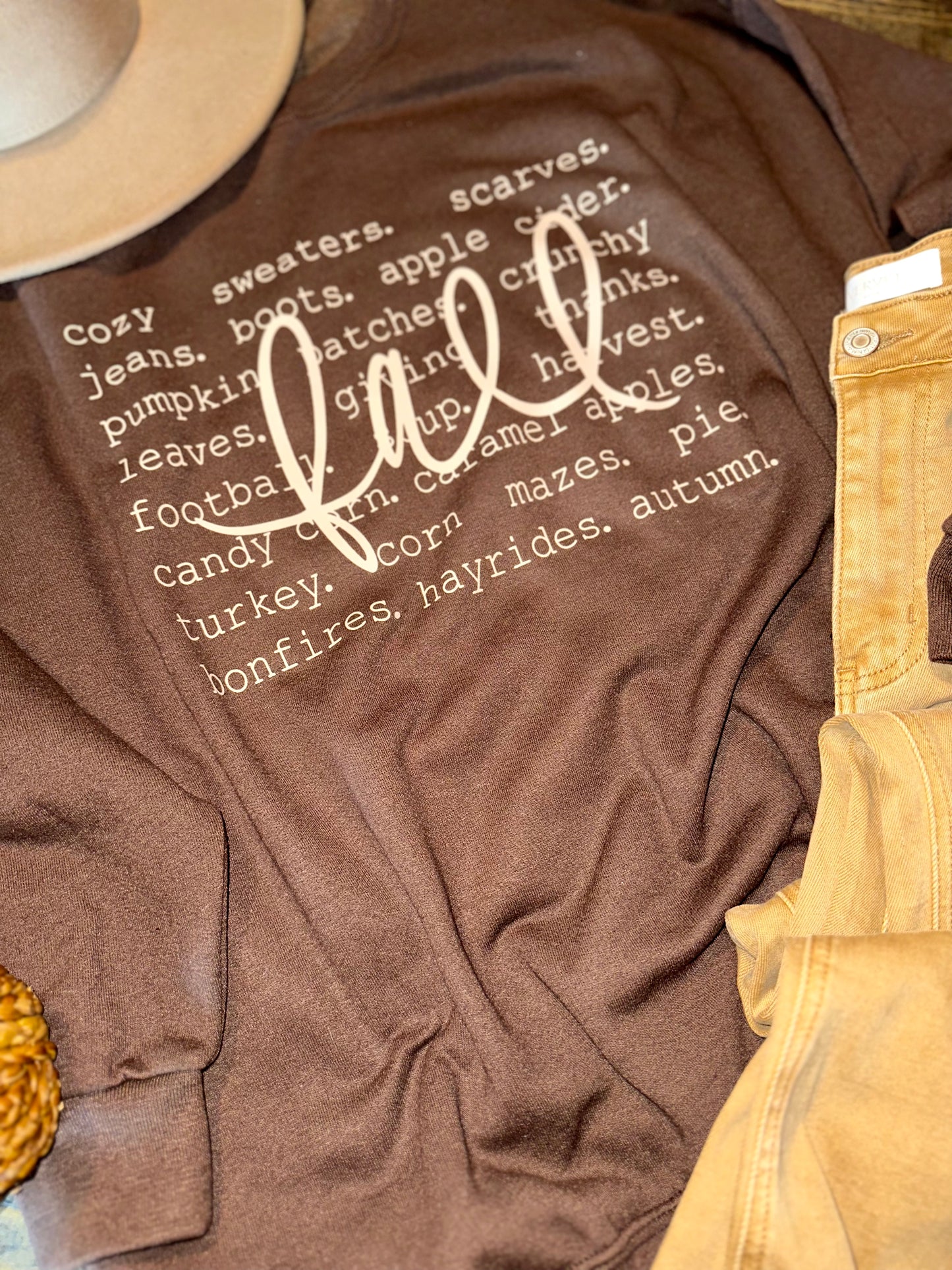 Fall Words Graphic Sweatshirt