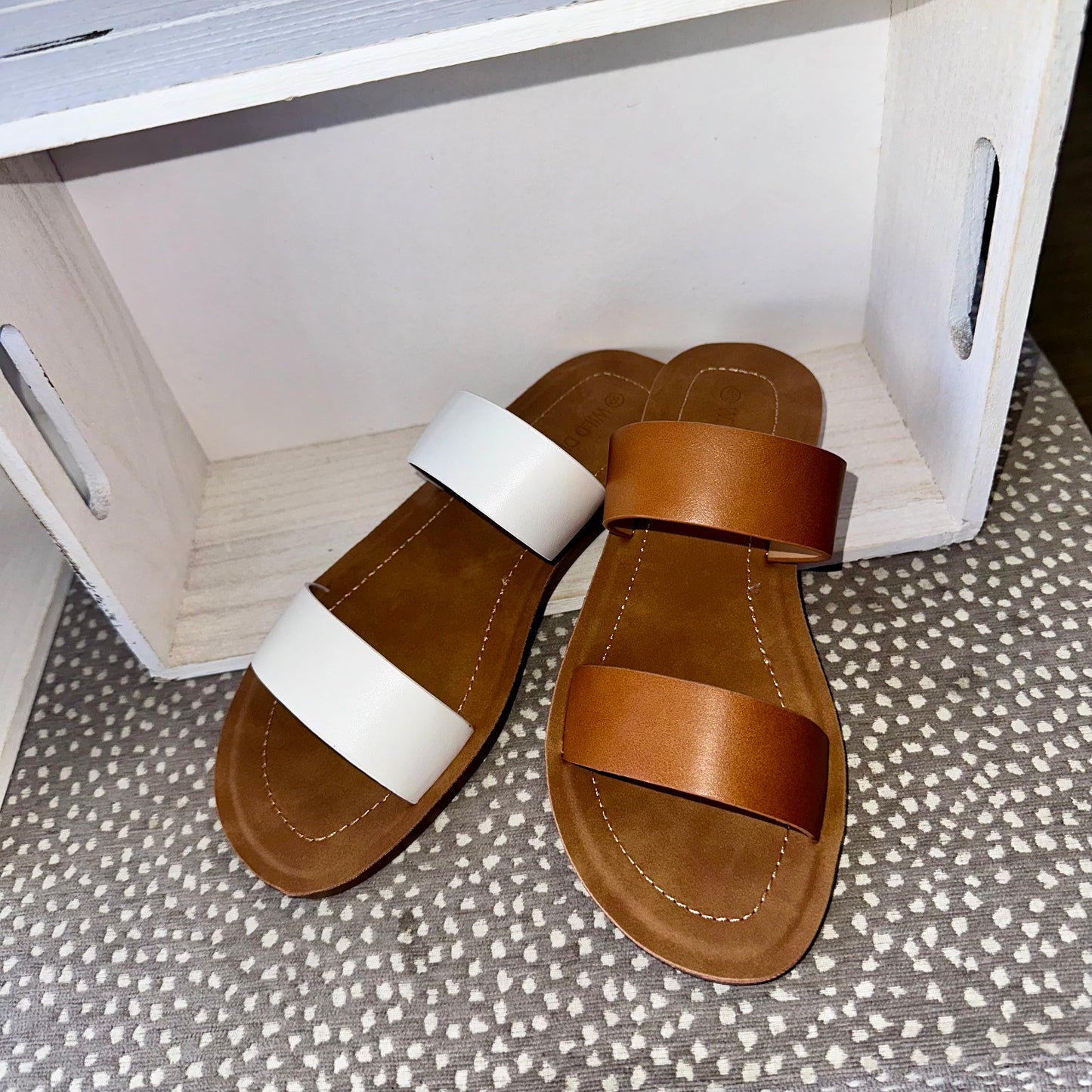 Double Strap Sandal - Cognac