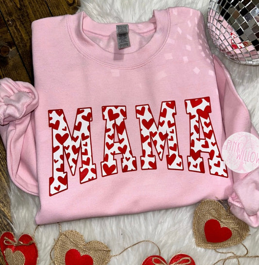 PRE-ORDER Mama Valentine’s Hearts Graphic Sweatshirt
