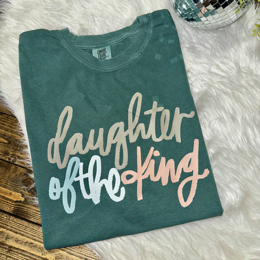 Daughter of the King Comfort Colors (Emerald) Graphic Tee