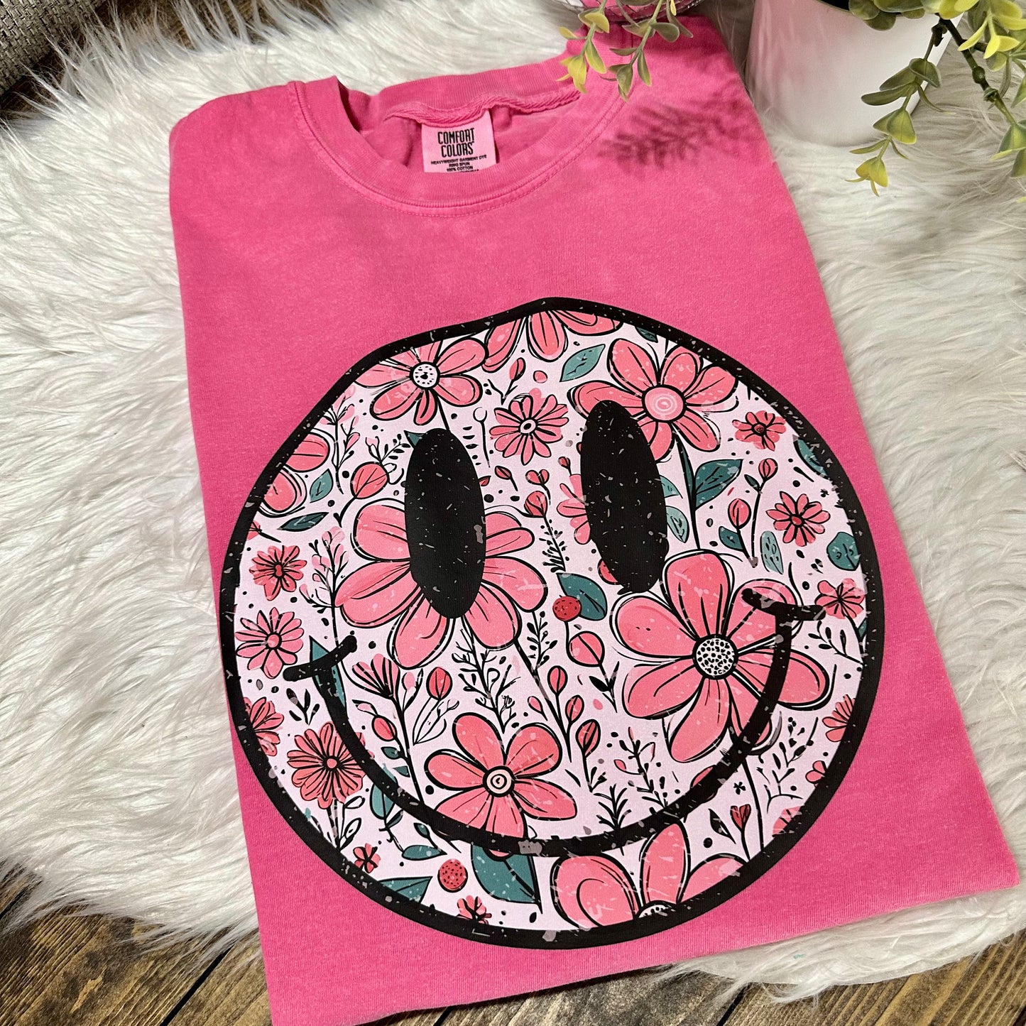 Happy Floral Youth Graphic Tee