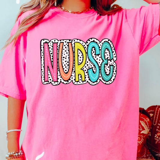 Bright Doodle Nurse Graphic Tee