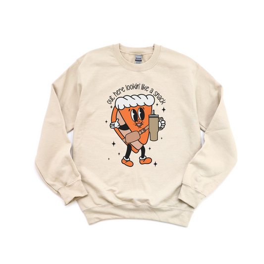 Out Here Looking Like a Snack (pumpkin pie) Graphic Sweatshirt