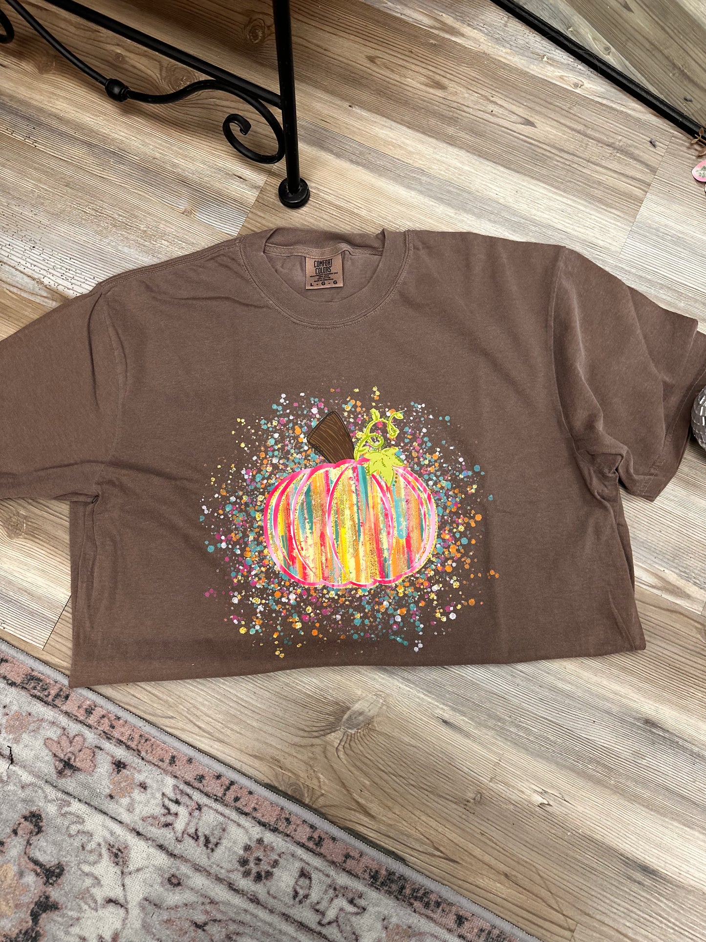 Pumpkin Splatter Comfort Colors Tee