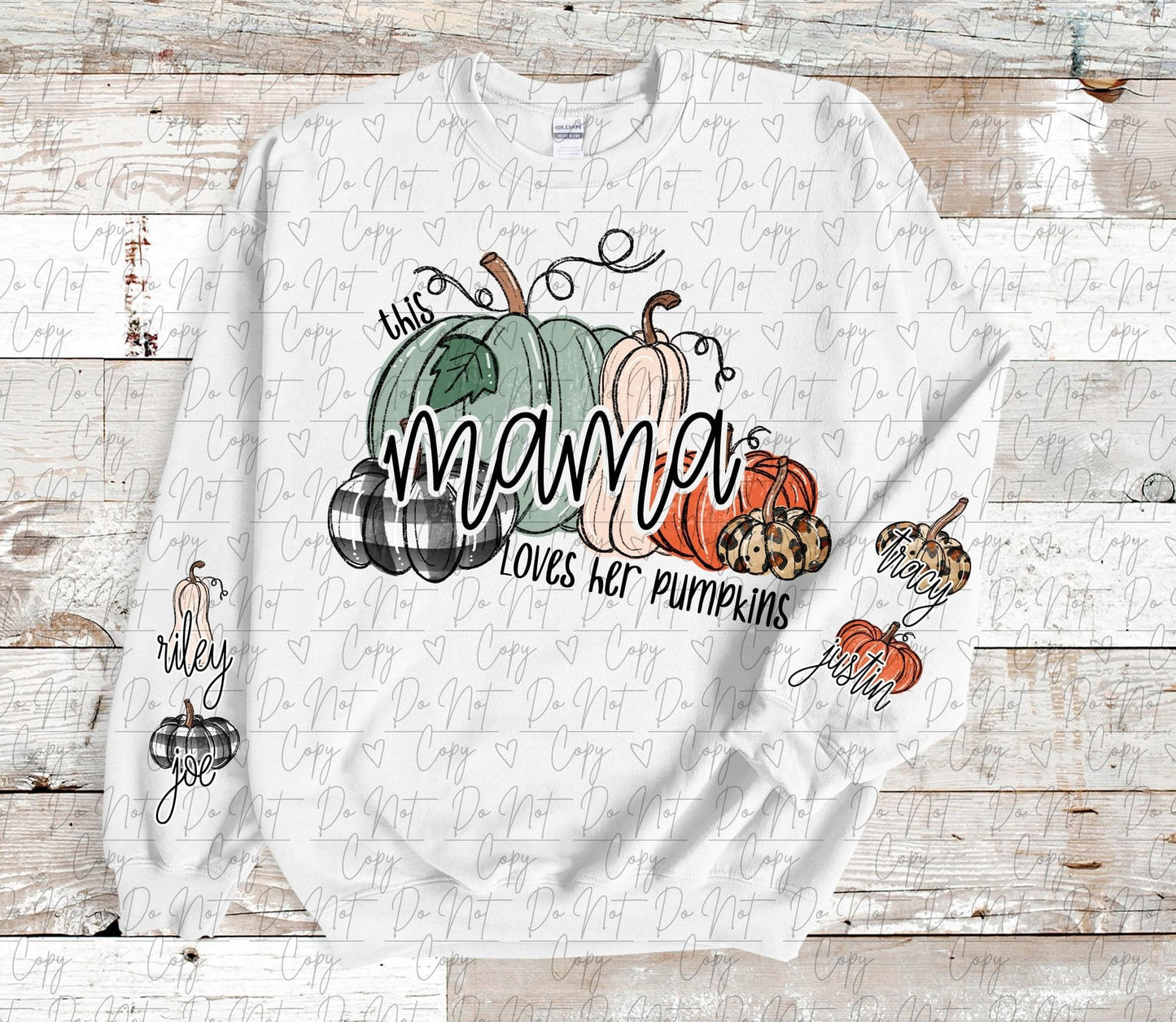 CUSTOM This Mama Loves Her Pumpkins Graphic Tee/Sweatshirt