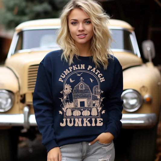 Pumpkin Patch Junkie Graphic Sweatshirt