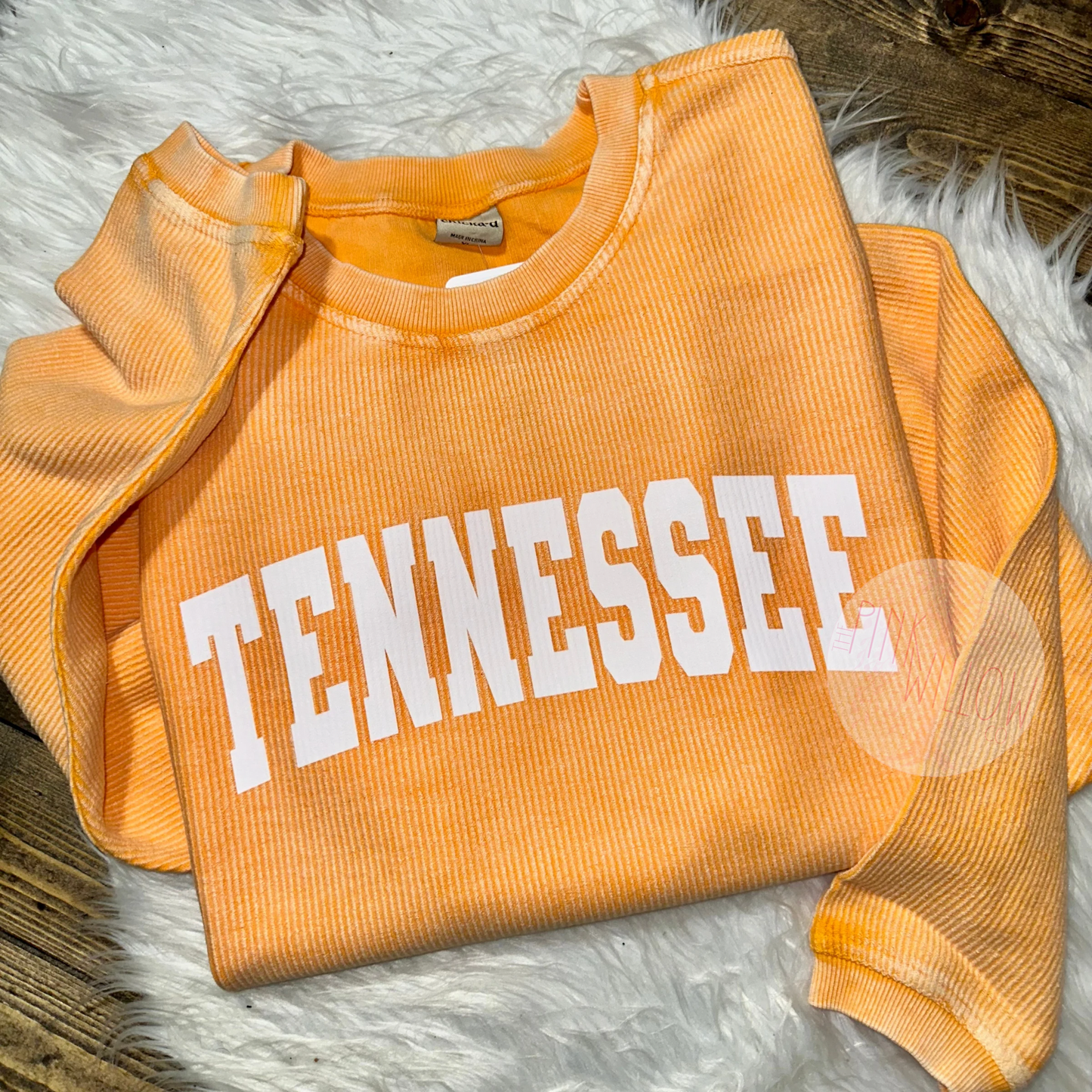 Tennessee Light Orange Corded Crew