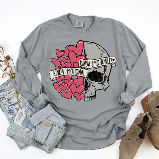 Kinda Emotional Kinda Emotionless Comfort Colors Graphic Tee