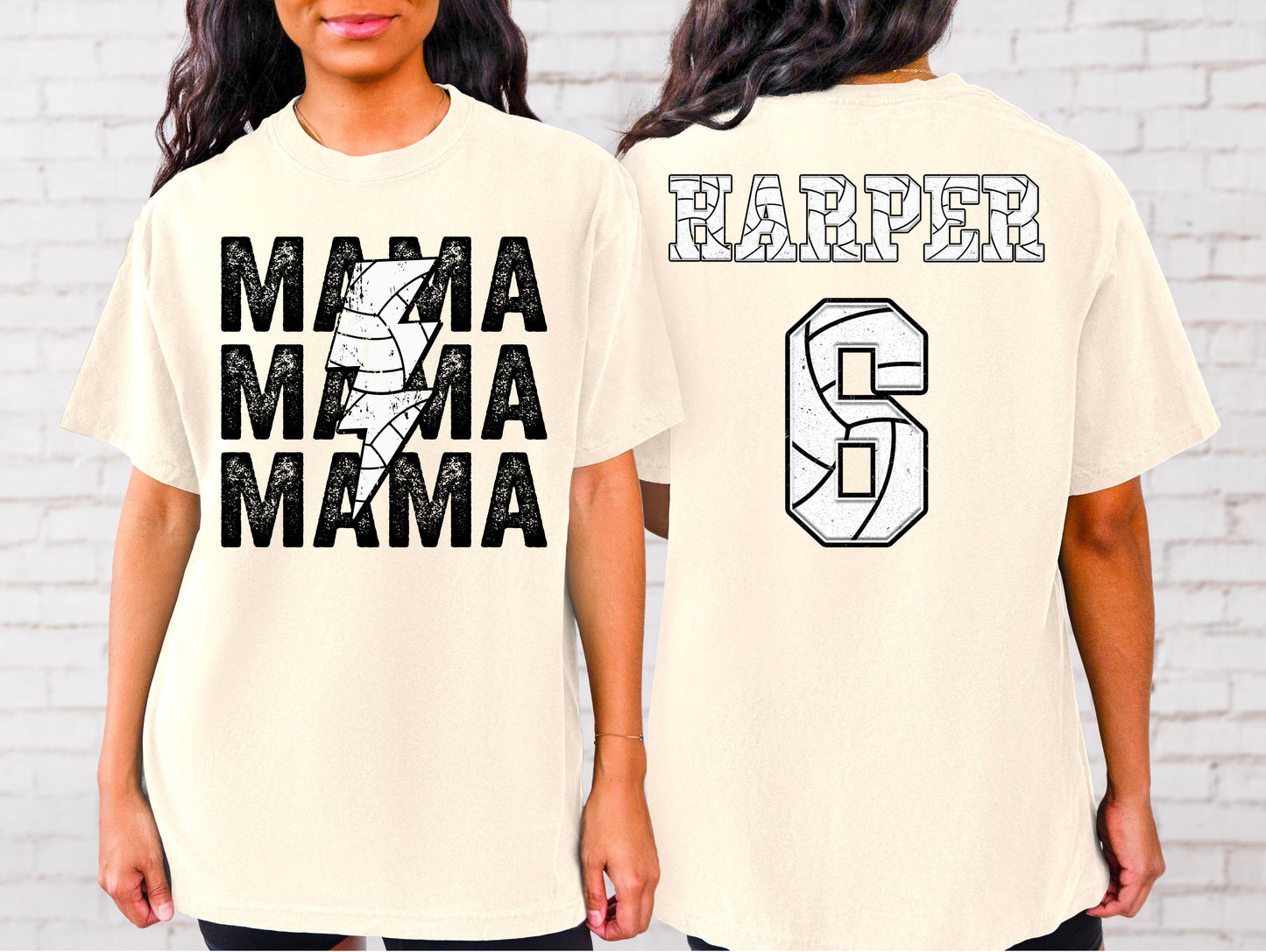 Custom Volleyball Mama Graphic Tee