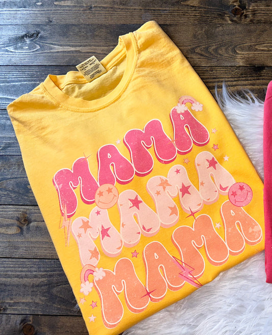 Mama Stacked Retro Graphic Tee