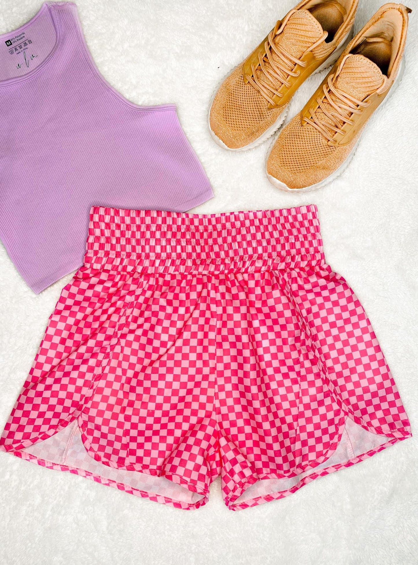 Cheyenne Checkered Athleisure Shorts