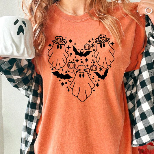 Halloween Western Ghost Comfort Colors Graphic Tee