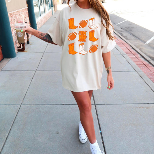 Cowboy Boots and Tennessee Football Graphic Tee