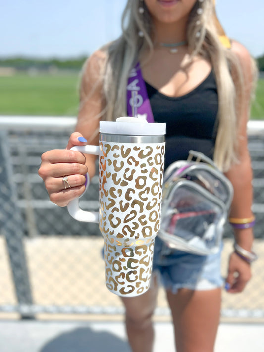 Gold Leopard Bradley Tumbler