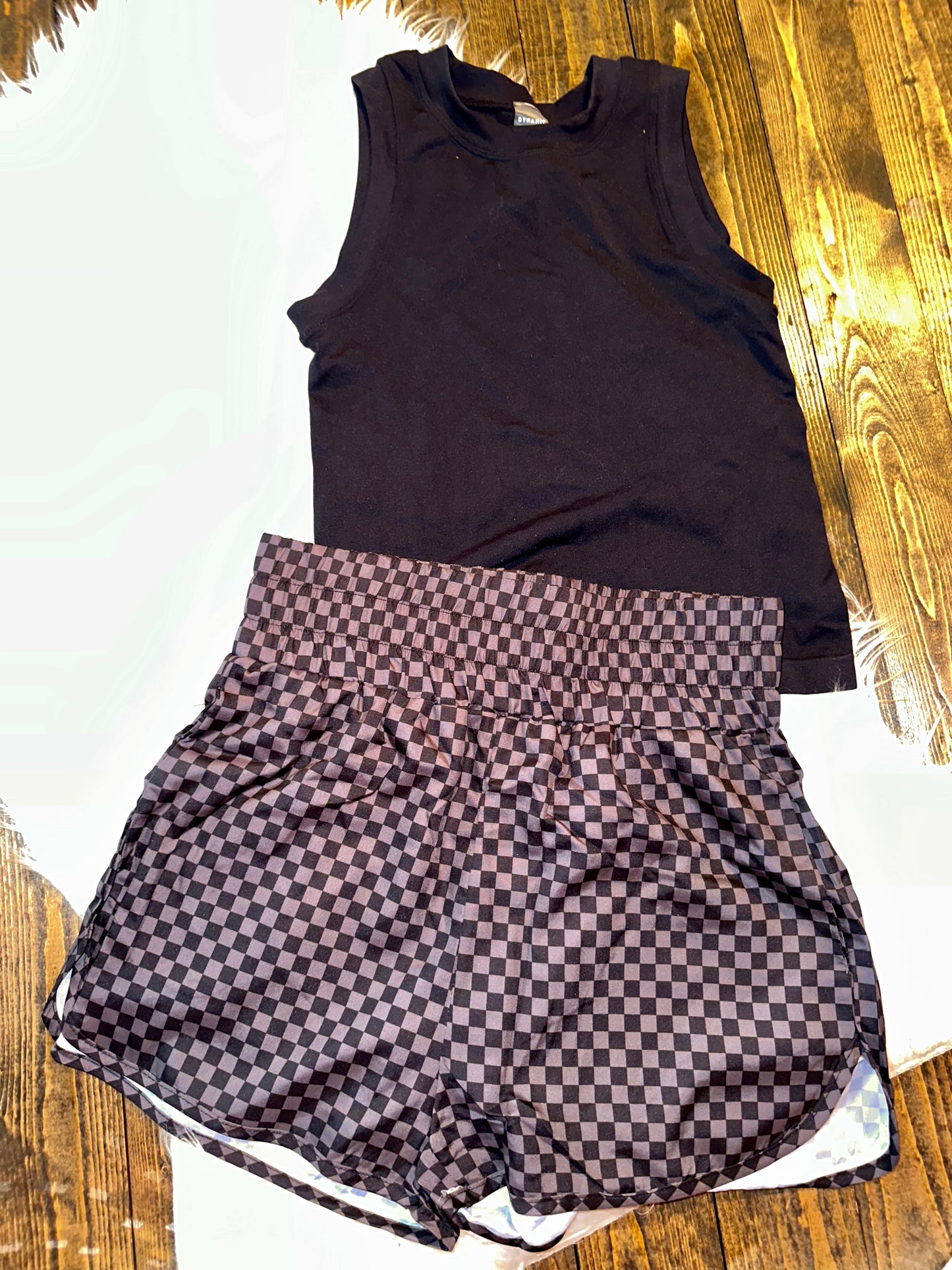 Cheyenne Checkered Athleisure Shorts