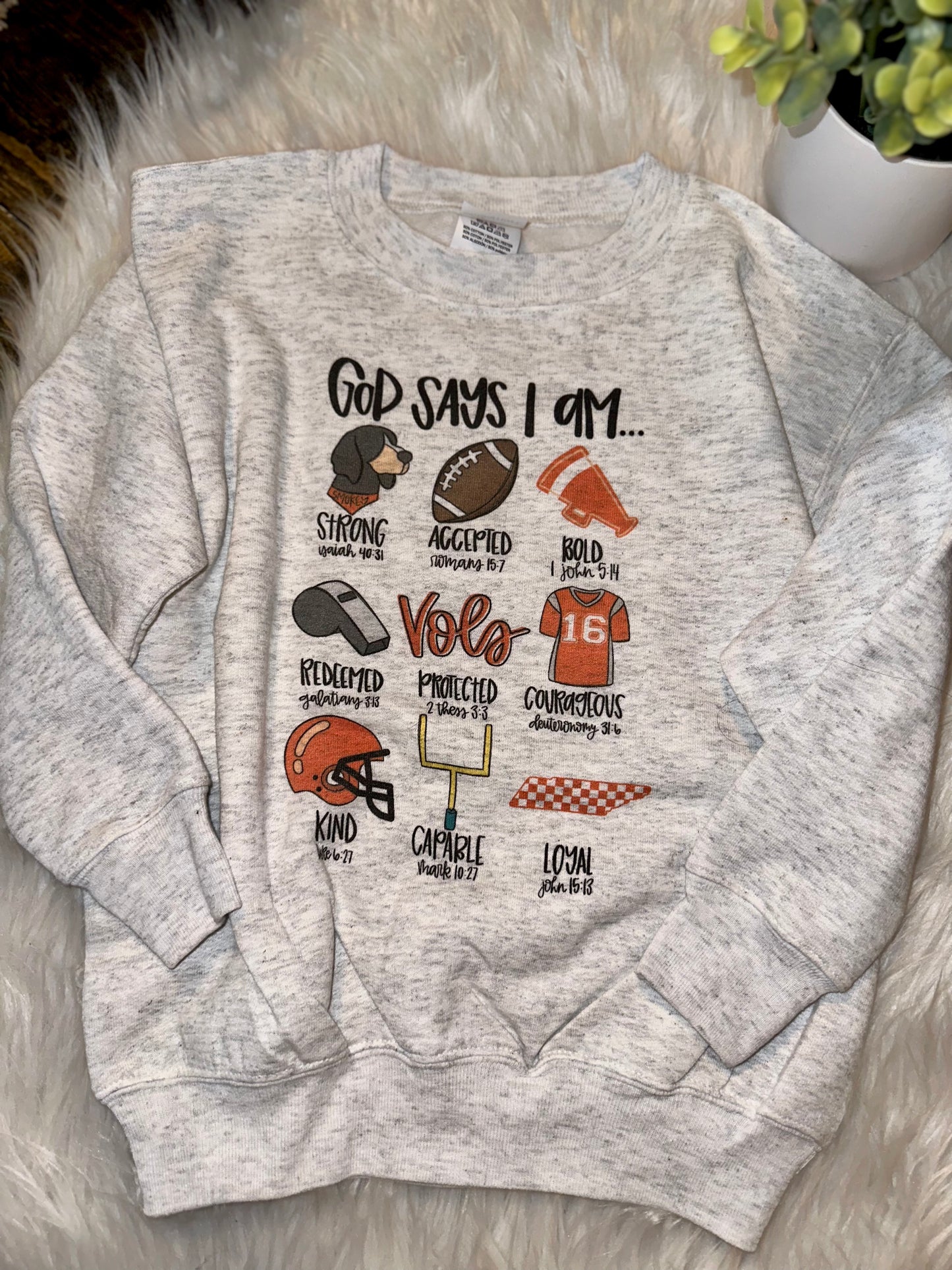 God Says I Am Tennessee Football Graphic Tee