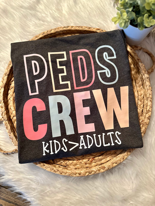 Peds Crew Kids>Adults Tee
