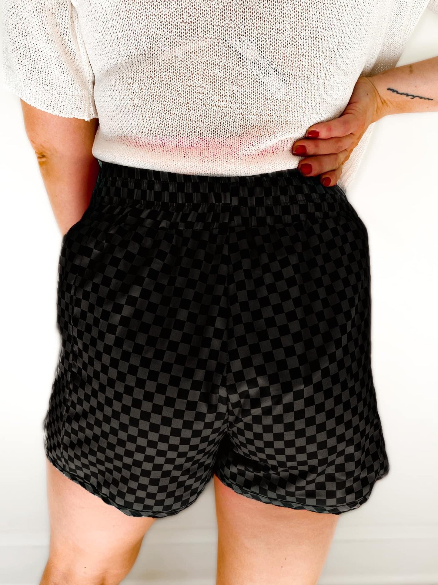 Cheyenne Checkered Athleisure Shorts