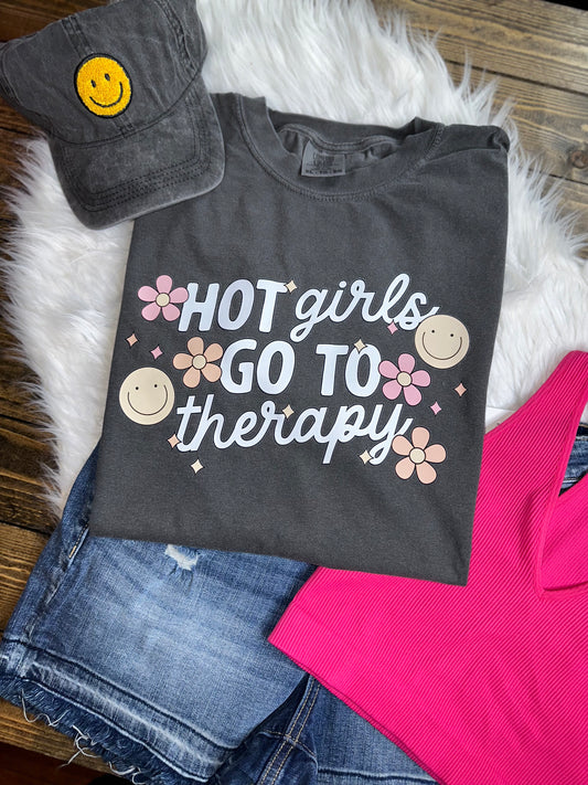 Hot Girls Go To Therapy Graphic Tee