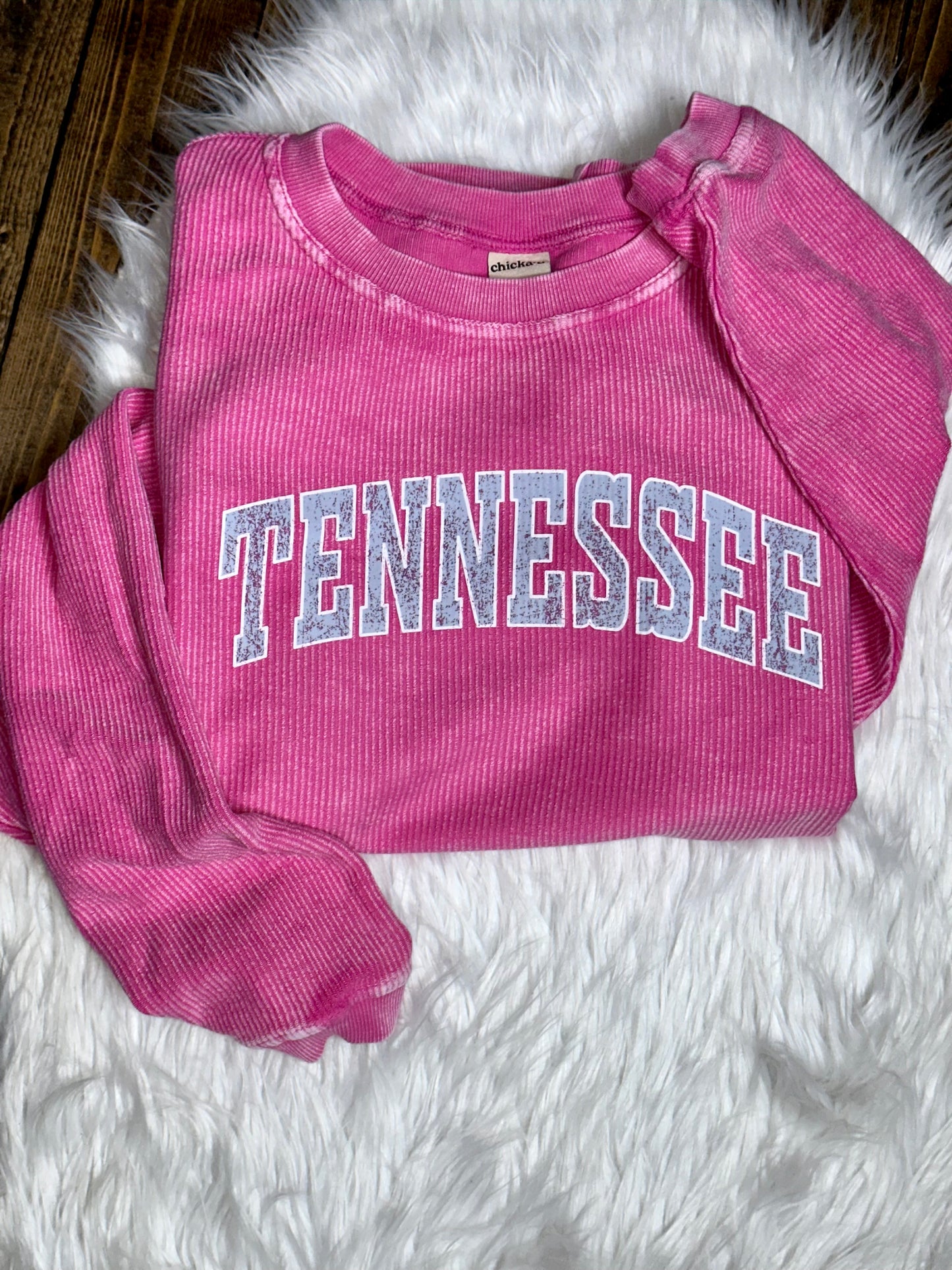 Tennessee Bubblegum Corded Crew