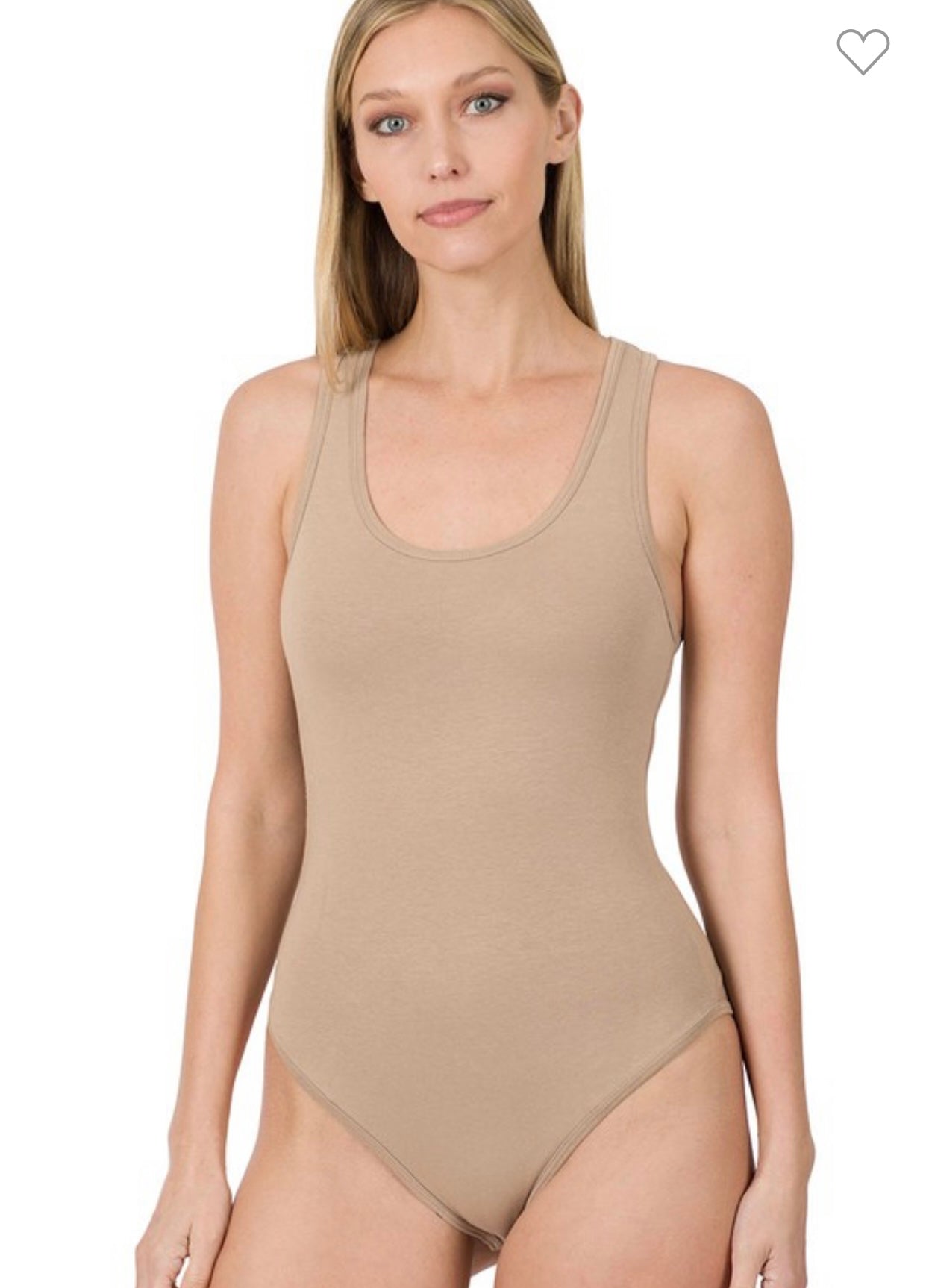 Ash Mocha Racerback Tank Bodysuit