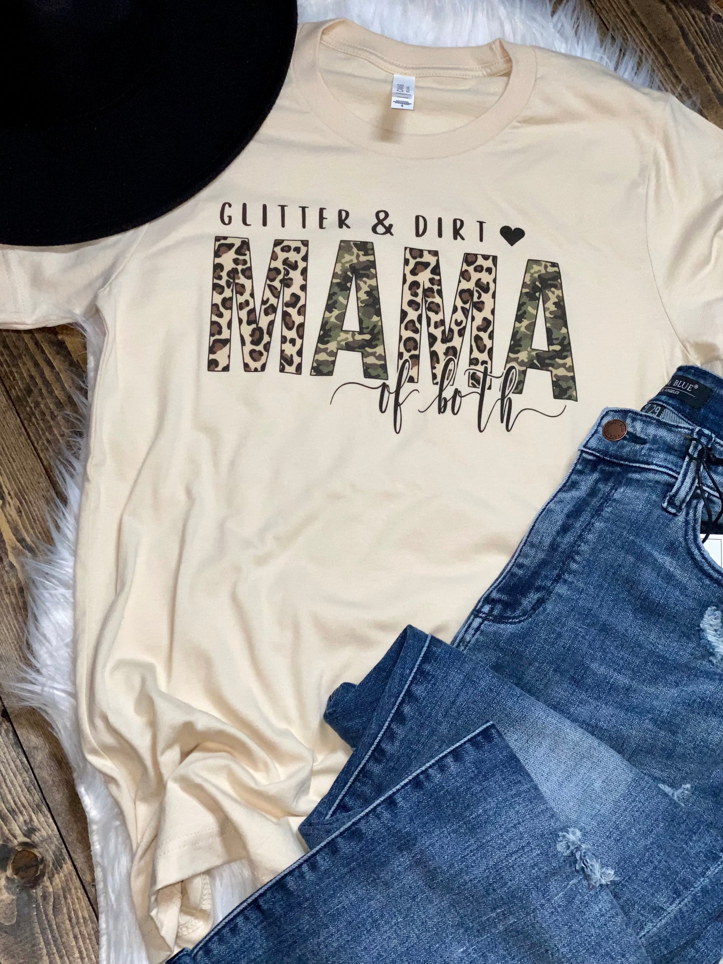 Glitter and Dirt Mom of Both Graphic Tee