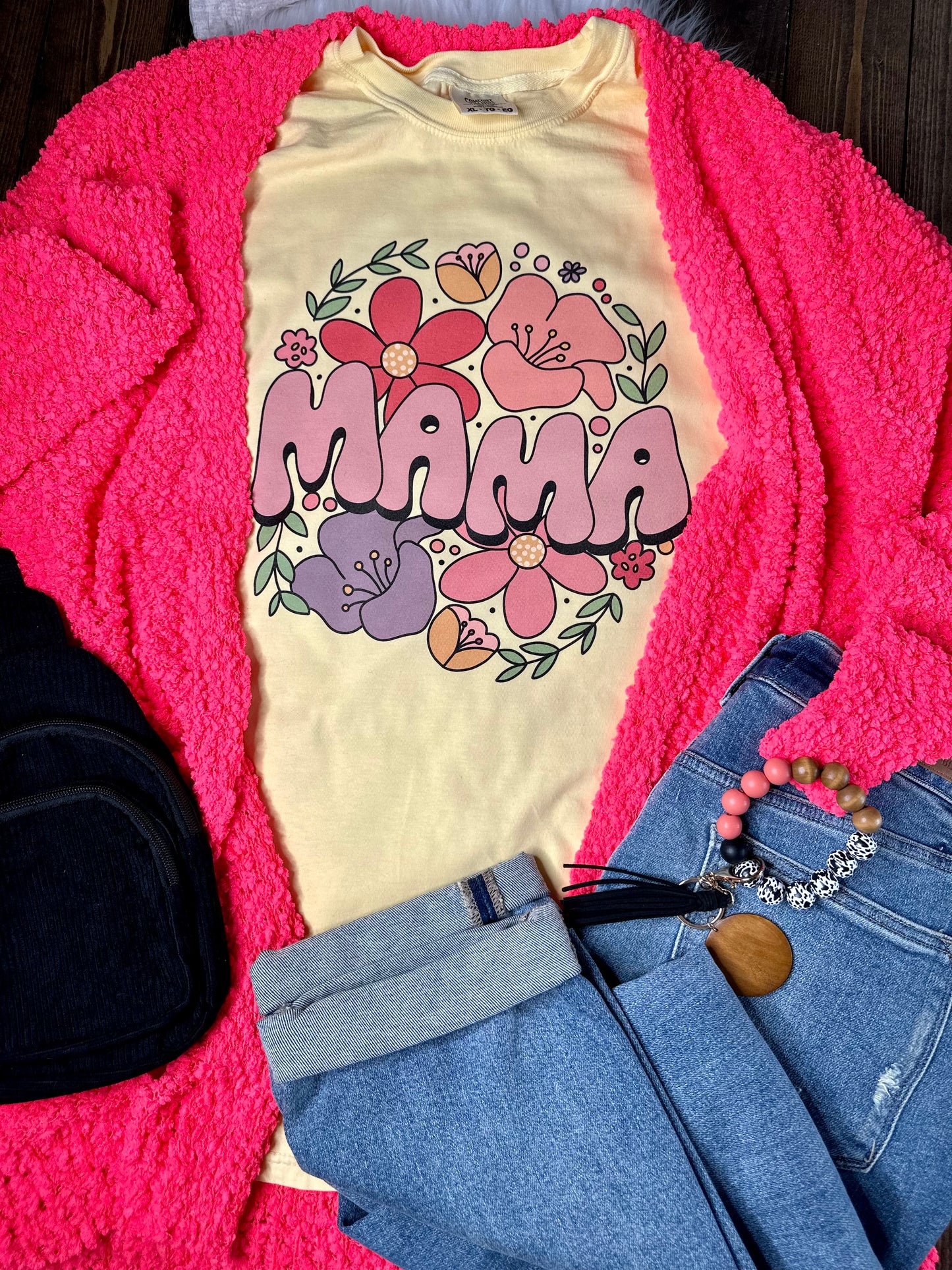 Bright Floral Mama Graphic Tee