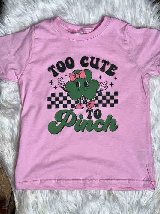 Too Cute To Pinch Pink Graphic Tee