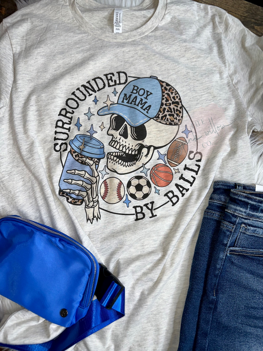 Surrounded By Balls Graphic Tee