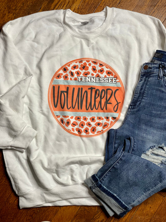 Orange Leopard Tennessee Graphic Sweatshirt