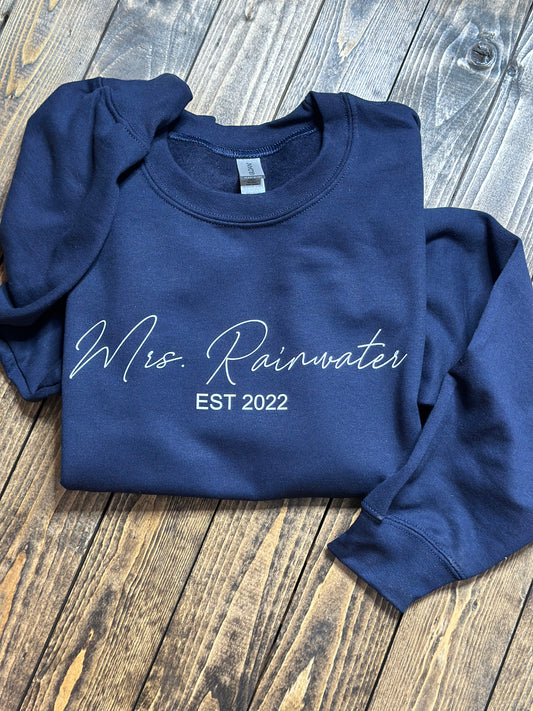 Custom Mrs Sweatshirt